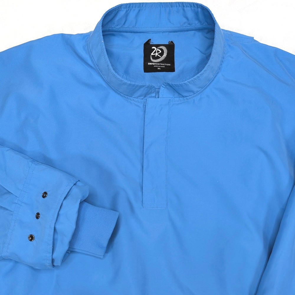 Zero Restriction‎ Mens Pullover Golf Jacket Blue 1/4 Zip XL Polyester